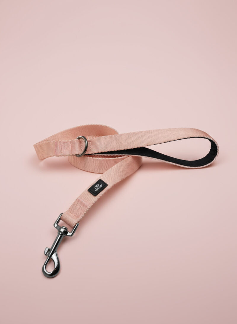 športni pasji povodec loomp roza neopren ročaj