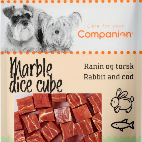 COMPANION žvečljivke in priboljški za pse – kunec in riba 80 g